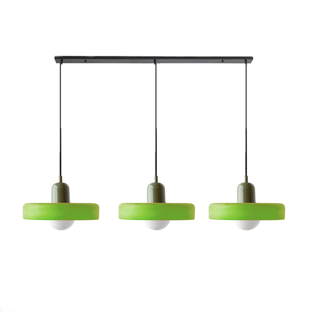 Adjustable contemporary ceiling lamp with three light points for kitchen and dining room