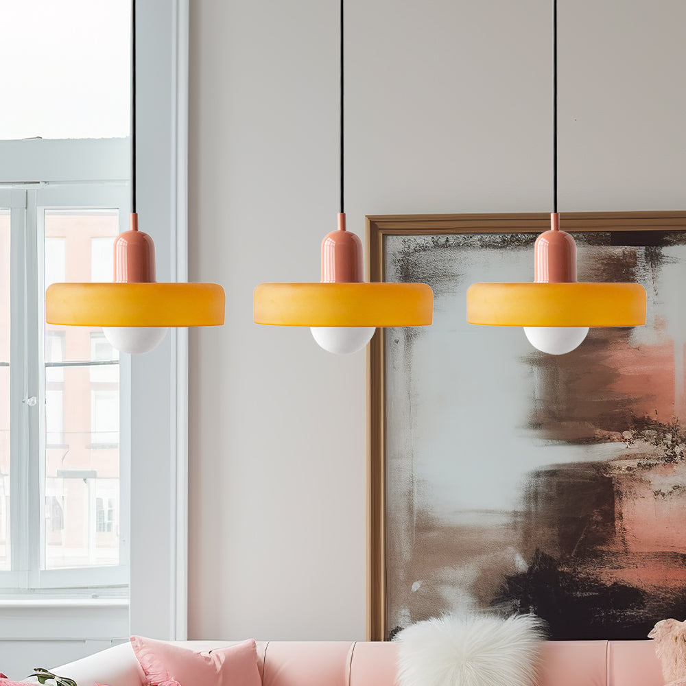 Adjustable contemporary ceiling lamp with three light points for kitchen and dining room