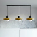 Adjustable contemporary ceiling lamp with three light points for kitchen and dining room