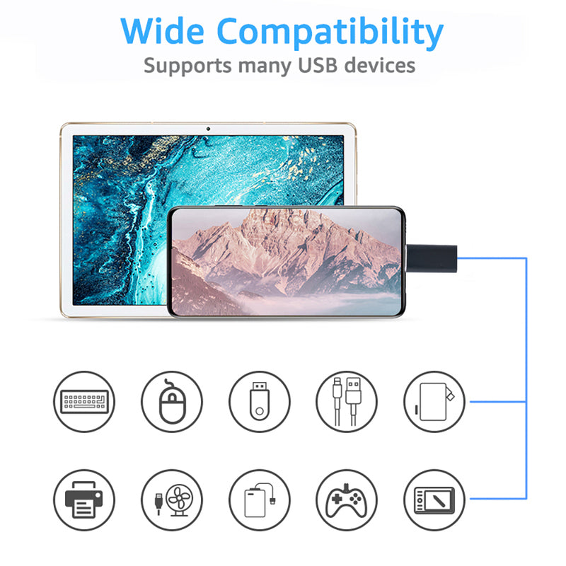 Adaptateur universel USB-C OTG compatible USB 3.0 et iOS