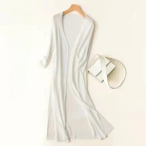 Women's Long Open Cardigan Lightweight Loose Fit