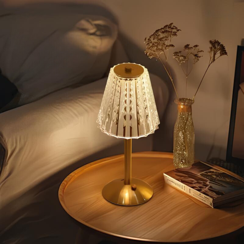 Lampada elegante LED in cristallo con touch e regolazione della luminosità