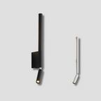 LED wall lamp with double light beam effect for living spaces