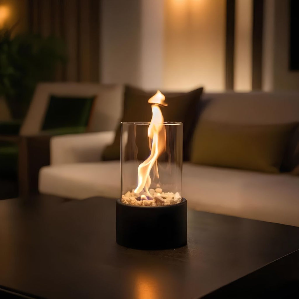 Lampe à huile classique en verre transparente pour décoration intérieure