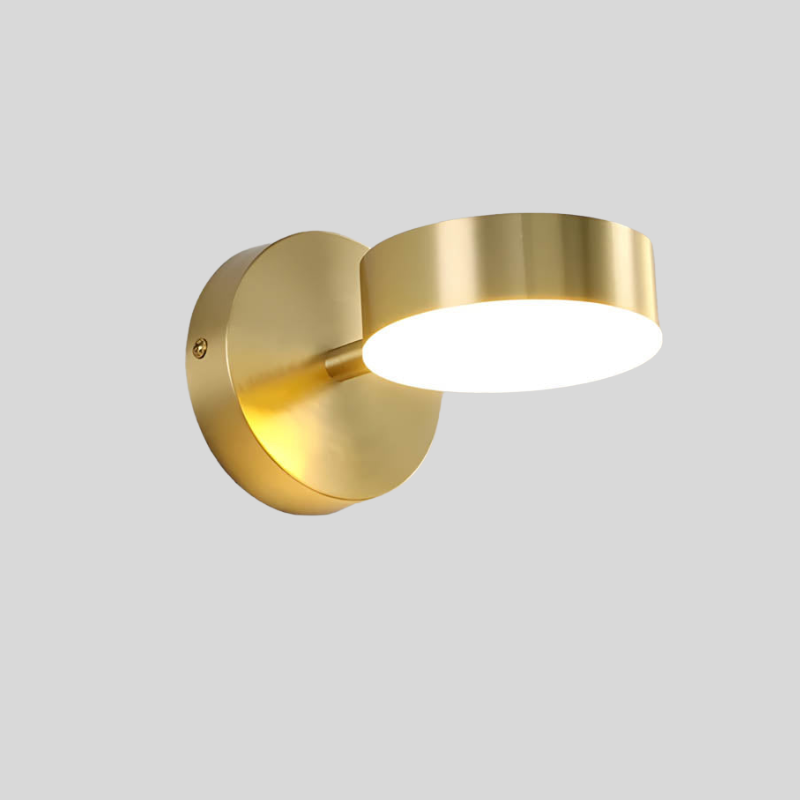 Minimalist Scandinavian Copper LED Wall Lamp