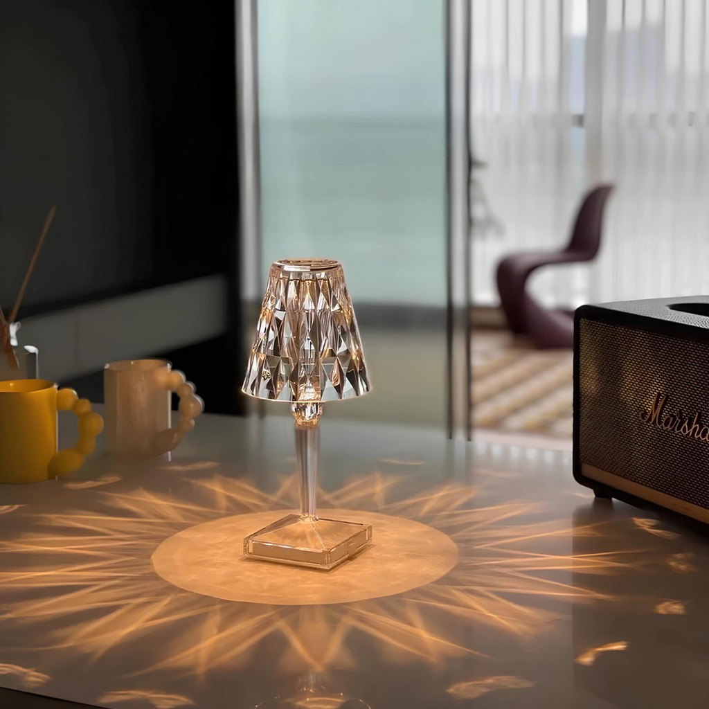 Crystal style table lamp with touch control elegant light wall light