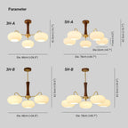 Luxuriöse Mid-Century-Deckenlampe aus Messing und Glas