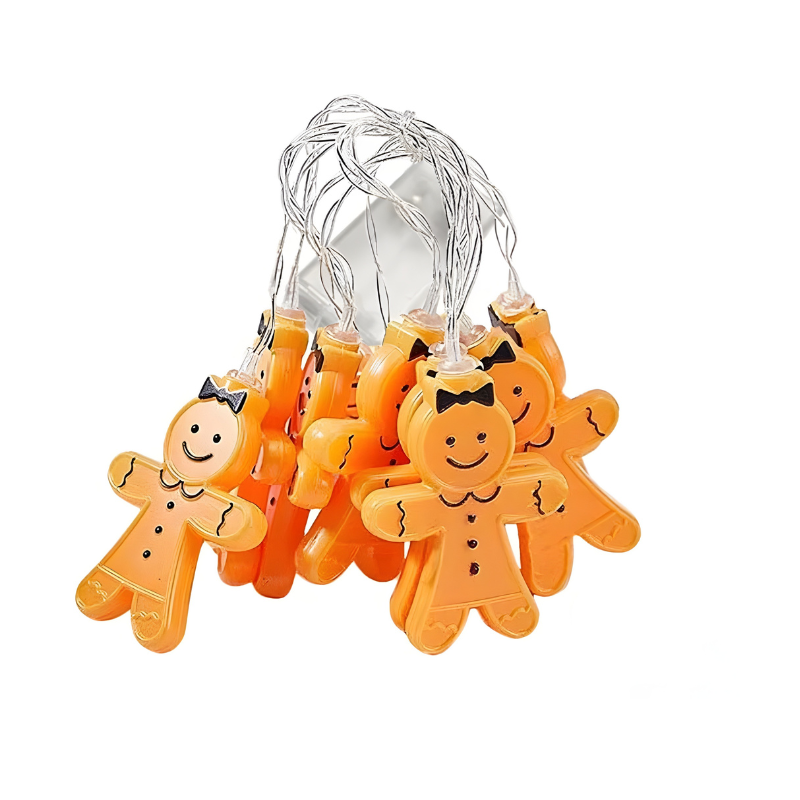 Świąteczne lampki LED o ciepłym blasku w kształcie piernika