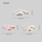 Lampe de plafond LED ronde en rose et blanc