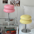 Retro Italian soft glass LED table lamp providing a calm and relaxing atmosphere