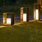 Quadratische LED-Leuchte im urbanen Stil für moderne Gärten