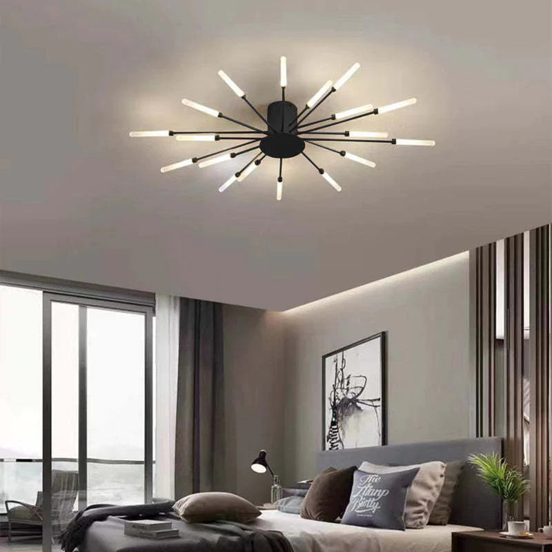 Minimalist industrial LED ceiling lamp for modern rooms
