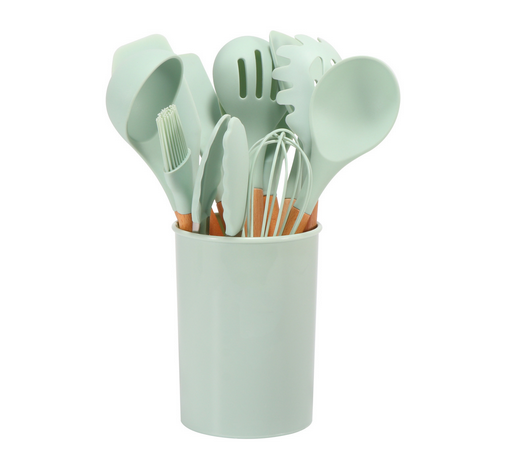 Safe silicone kitchen utensils without BPA – set of 12 pieces
