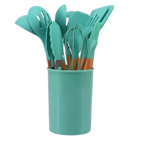 Ustensiles de cuisine en silicone sans BPA – lot de 12 pièces