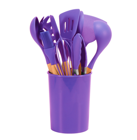 Ustensiles de cuisine en silicone sans BPA – lot de 12 pièces
