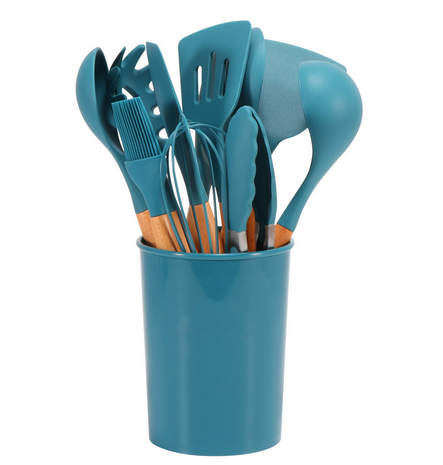 Ustensiles de cuisine en silicone sans BPA – lot de 12 pièces