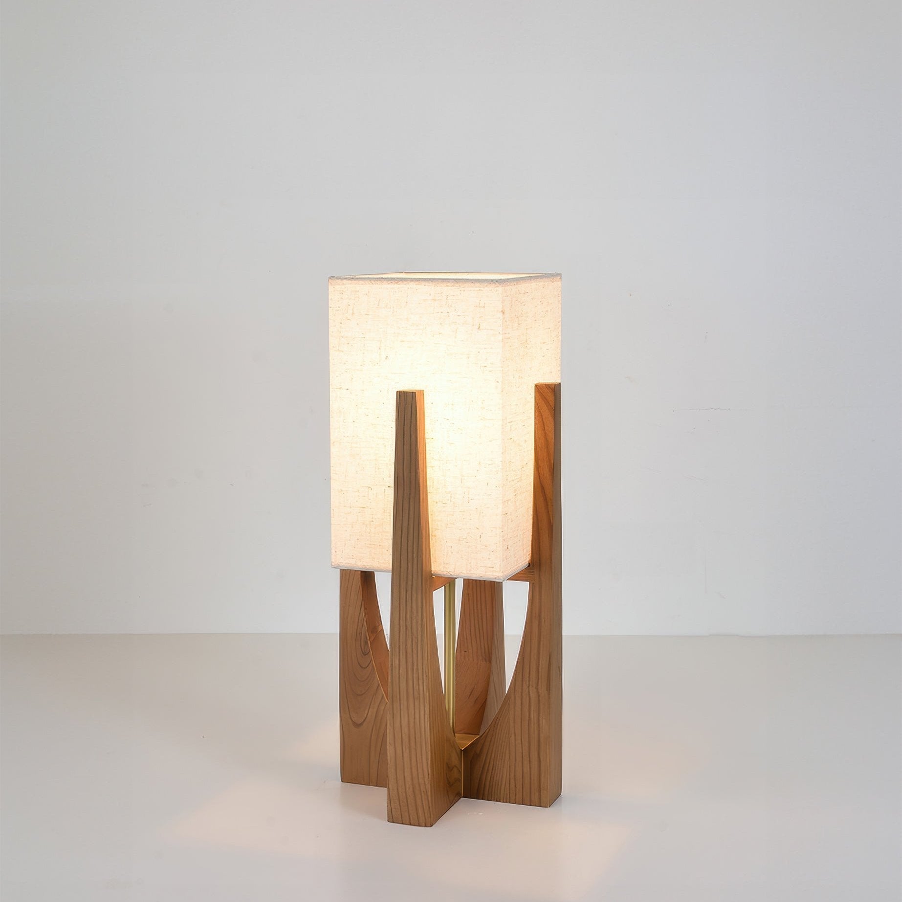Lampada da terra LED stile giapponese struttura in legno