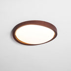 Orzechowy lampa sufitowa LED z zakrzywioną krawędzią do salonu