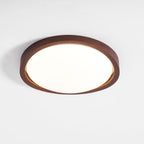 Orzechowy lampa sufitowa LED z zakrzywioną krawędzią do salonu