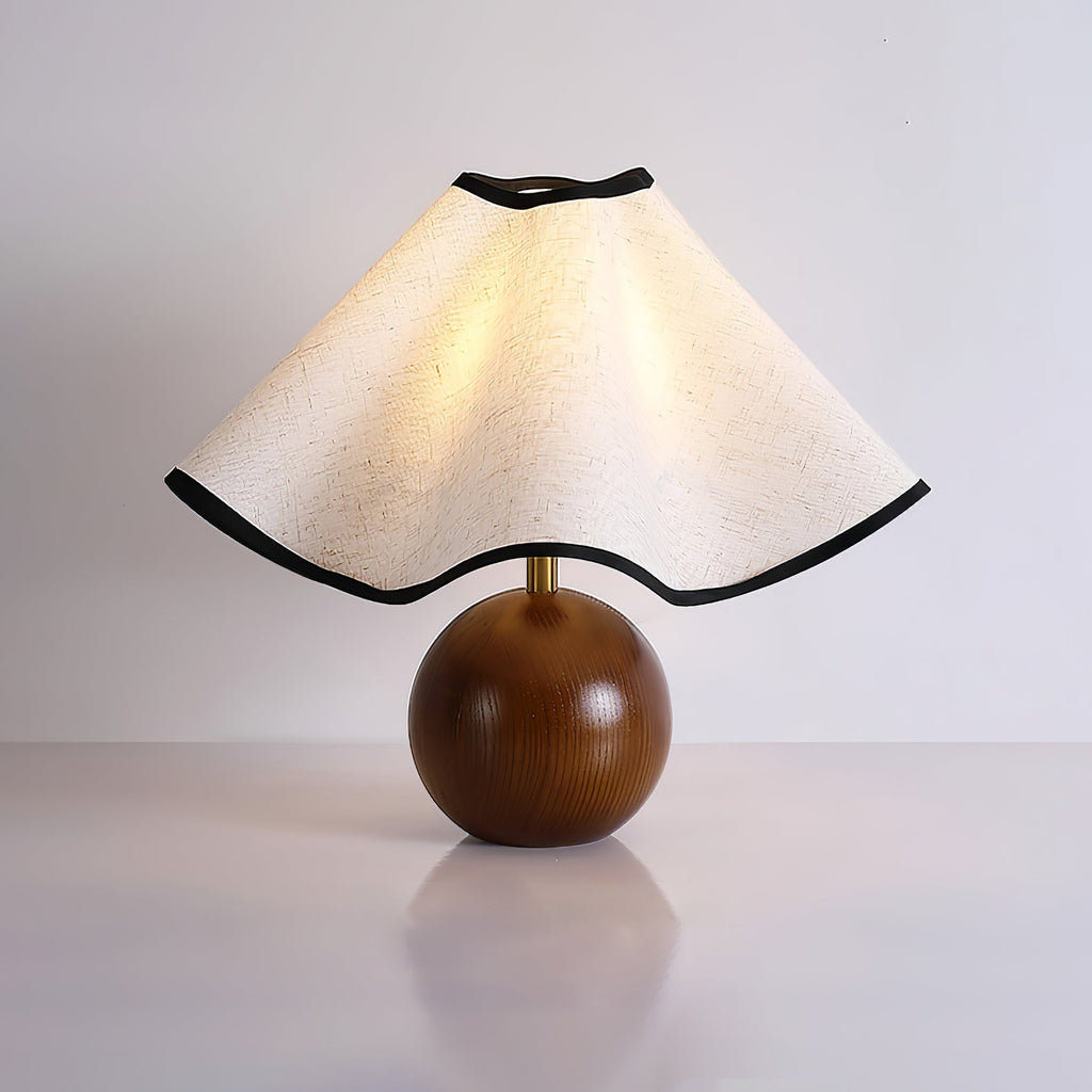Skulpturale, wellenförmige Tischlampe für Innenräume