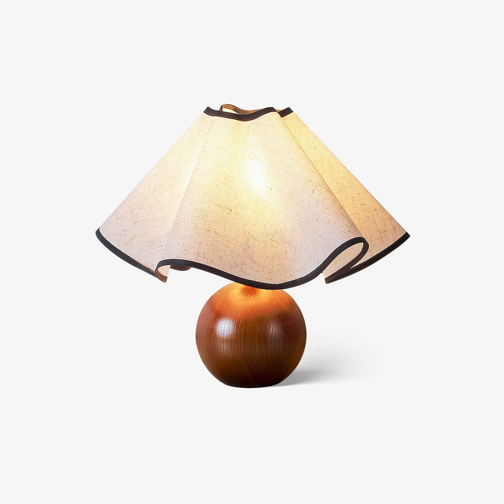 Skulpturale, wellenförmige Tischlampe für Innenräume