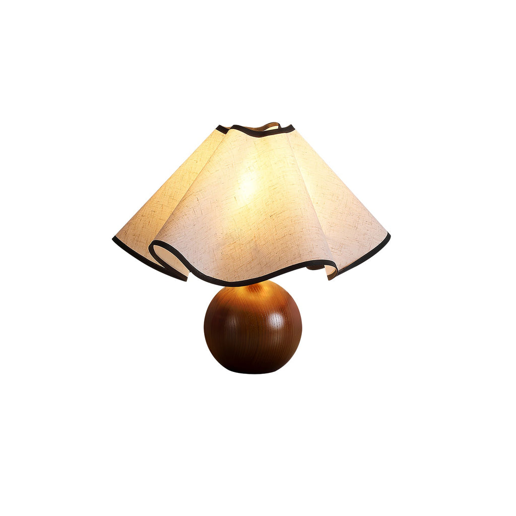 Skulpturale, wellenförmige Tischlampe für Innenräume