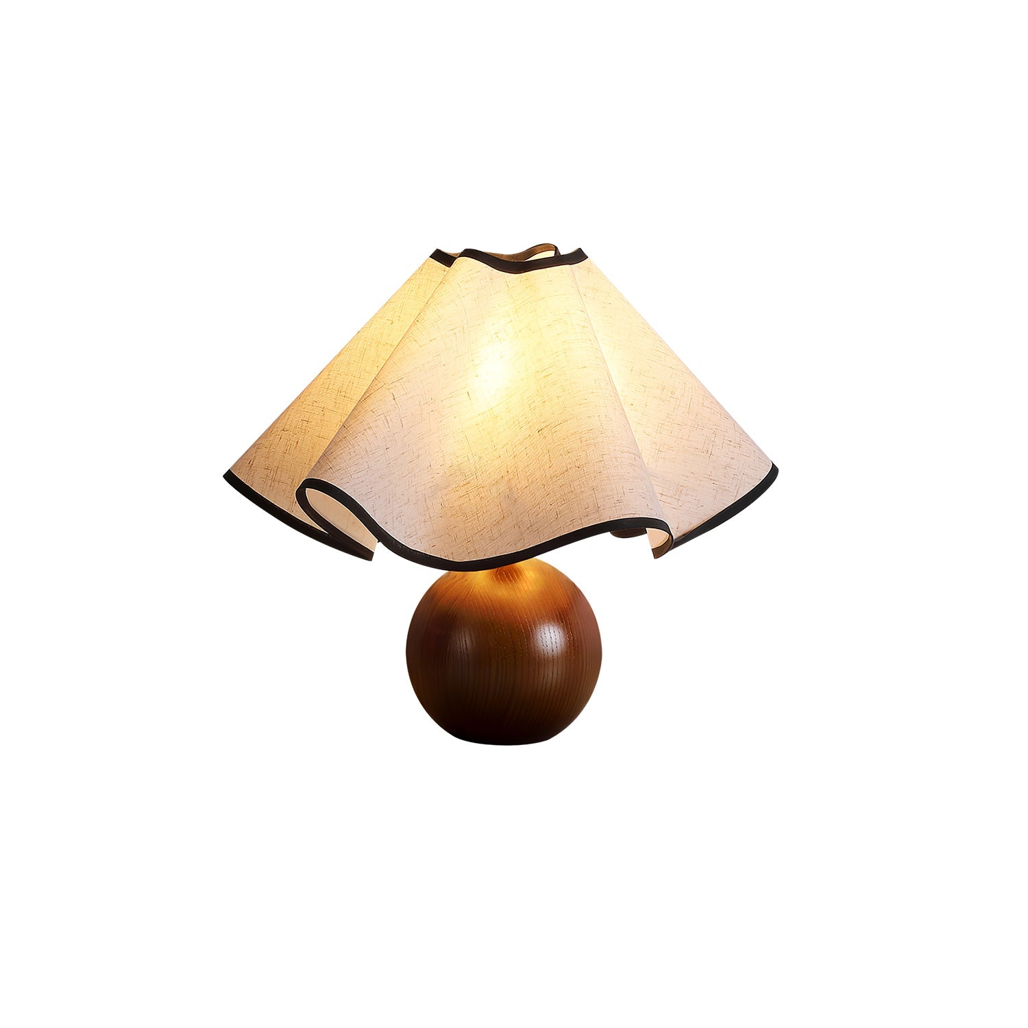 Skulpturale, wellenförmige Tischlampe für Innenräume
