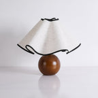Skulpturale, wellenförmige Tischlampe für Innenräume