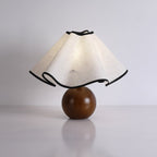 Skulpturale, wellenförmige Tischlampe für Innenräume