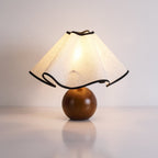 Skulpturale, wellenförmige Tischlampe für Innenräume
