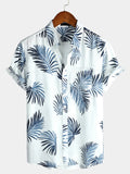 Herren-Urlaubsshirt mit kurzen Ärmeln im Tropenstil