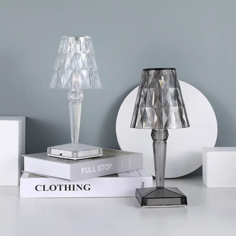 Crystal style table lamp with touch control elegant light wall light
