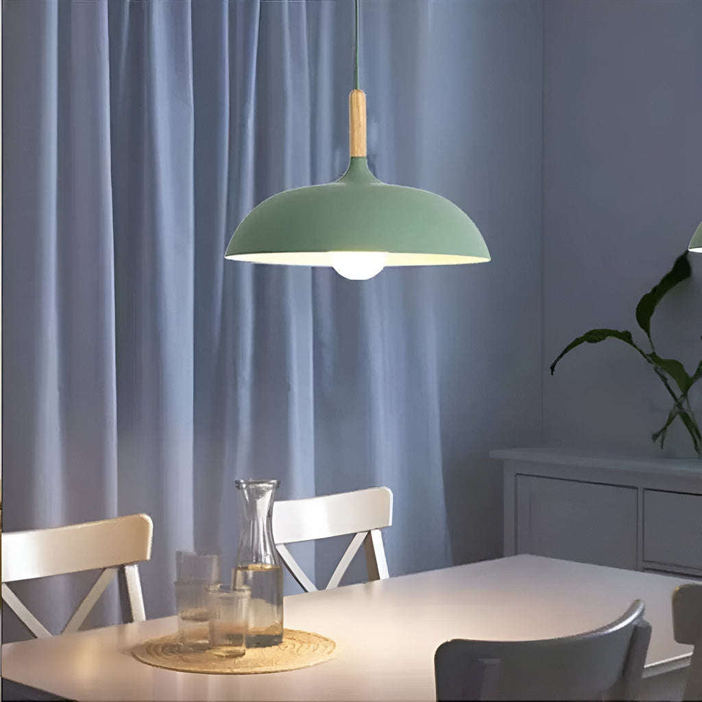 Lampada a sospensione in legno stile scandinavo illuminazione calda