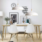Refined warm Scandinavian wooden pendant lamp for home