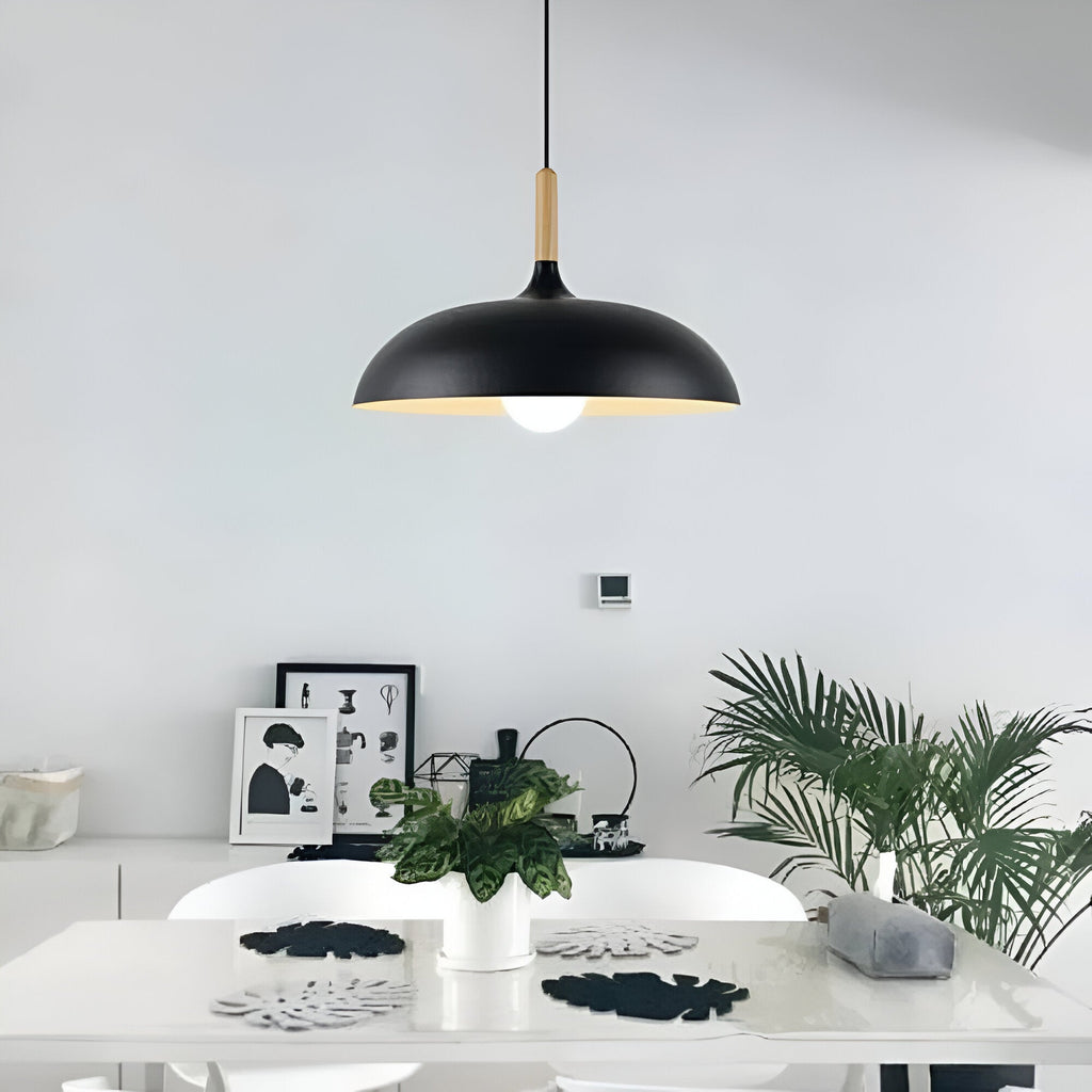Lampada a sospensione in legno stile scandinavo illuminazione calda