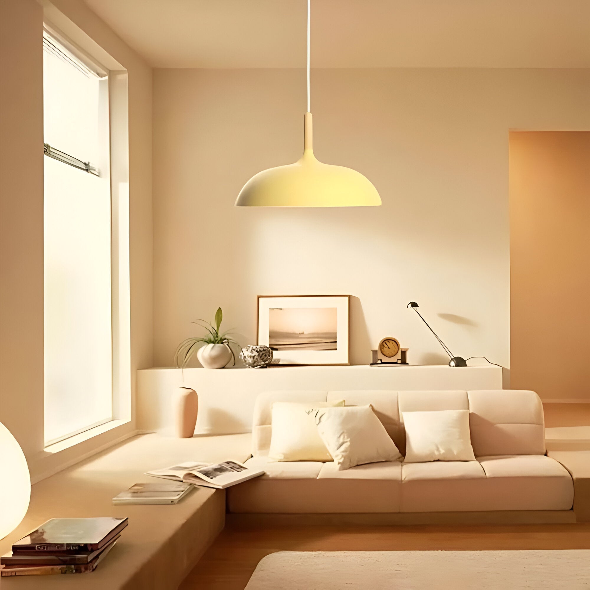 Lampada a sospensione in legno stile scandinavo illuminazione calda