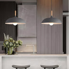Lampada a sospensione in legno stile scandinavo illuminazione calda