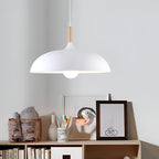 Refined warm Scandinavian wooden pendant lamp for home