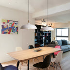 Refined warm Scandinavian wooden pendant lamp for home
