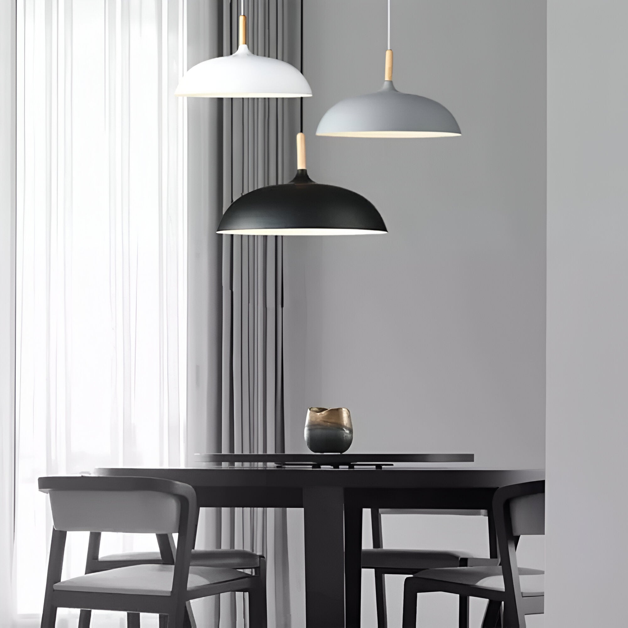 Lampada a sospensione in legno stile scandinavo illuminazione calda