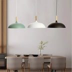 Refined warm Scandinavian wooden pendant lamp for home