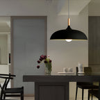 Refined warm Scandinavian wooden pendant lamp for home