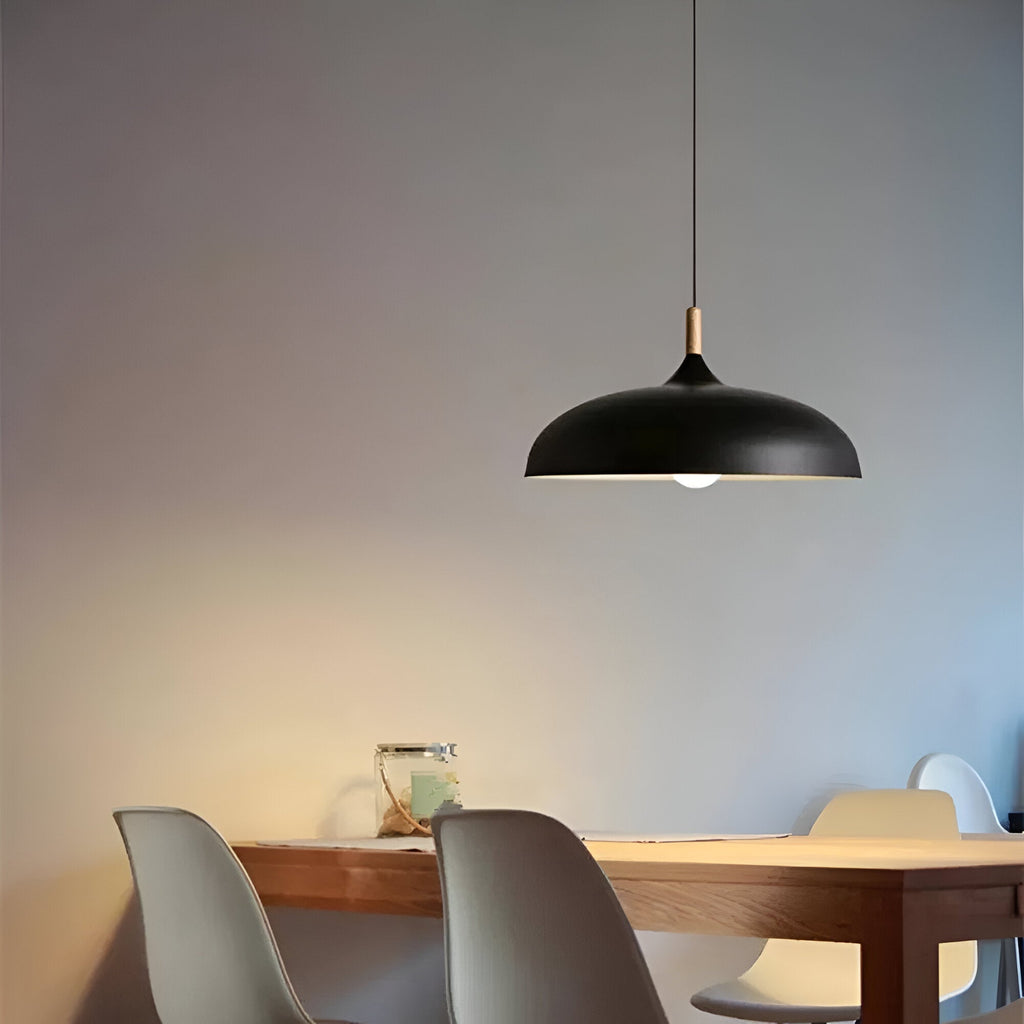 Lampada a sospensione in legno stile scandinavo illuminazione calda