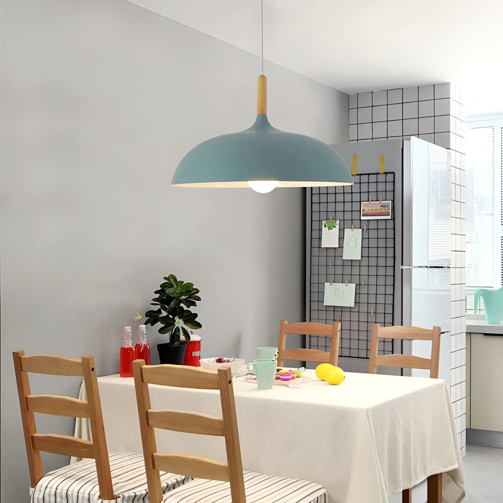 Lampada a sospensione in legno stile scandinavo illuminazione calda