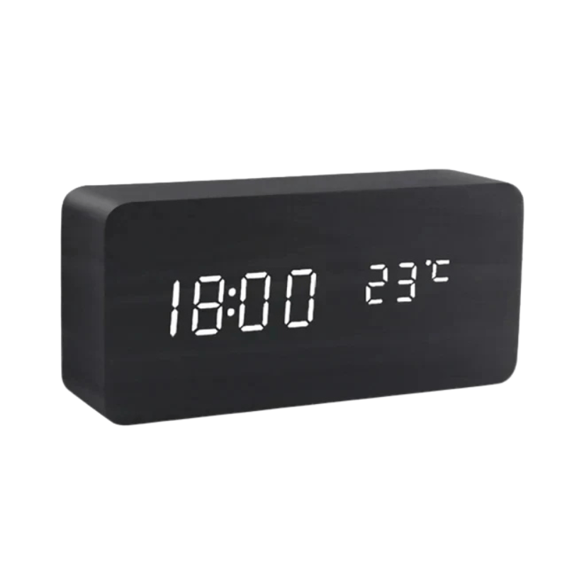 Réveil activé par claquement de mains avec affichage LED réglable