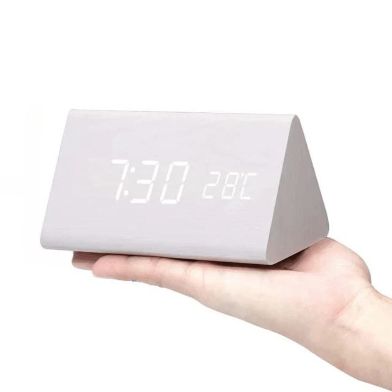 Réveil activé par claquement de mains avec affichage LED réglable