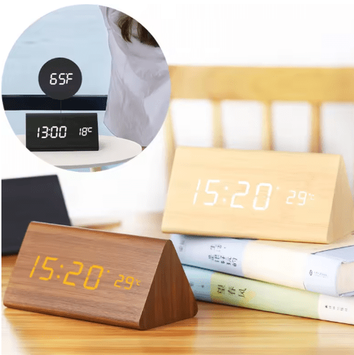 Klatschgesteuerter Wecker mit einstellbarem LED-Display