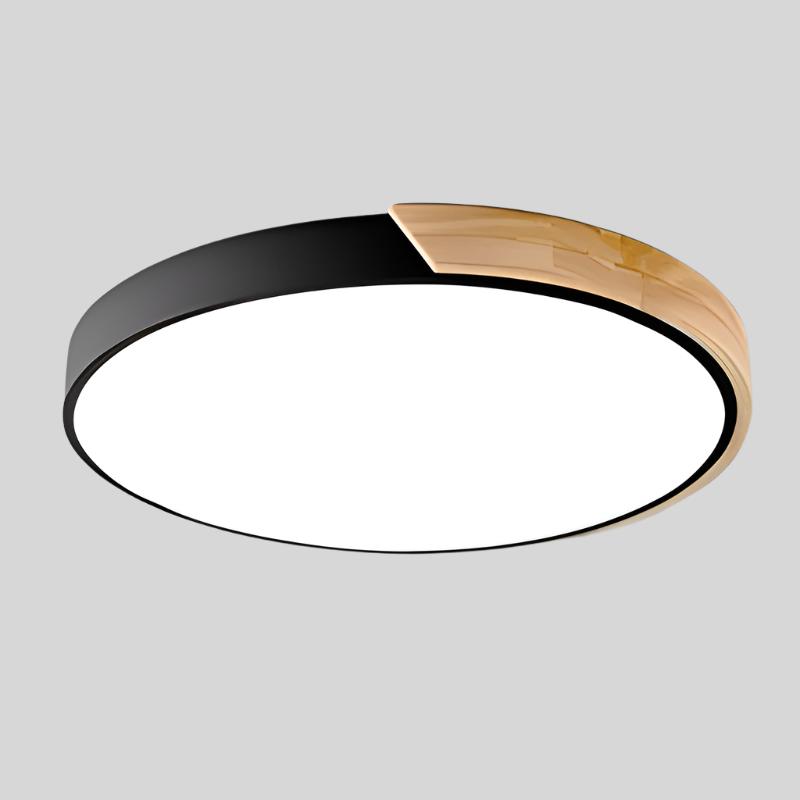 Nowoczesna drewniana lampa sufitowa LED typu plafon