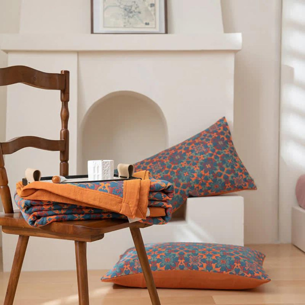 Six-layer home blanket geometric pattern soft surface