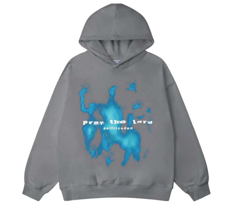 Oversized Unisex Hoodie with Print Loose Fit for Everyday Wear